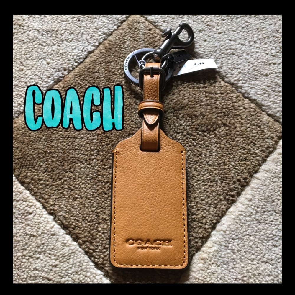 🧳NWT🧳 AUTHENTIC COACH leather luggage tag